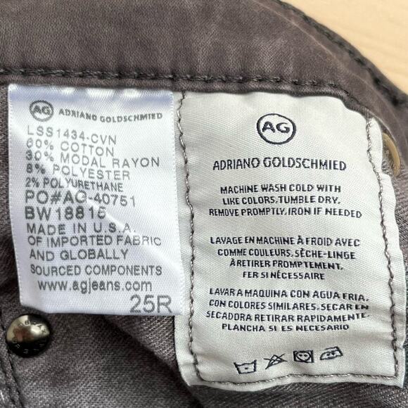 Adriano Goldschmied AG The Prima Mid-Rise Cigarette Leg Pants Charcoal Grey, 25R - Picture 6 of 15